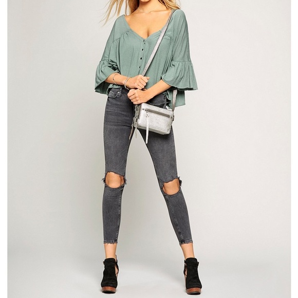 Free People Denim - Free People Busted Knee Skinny Jeans